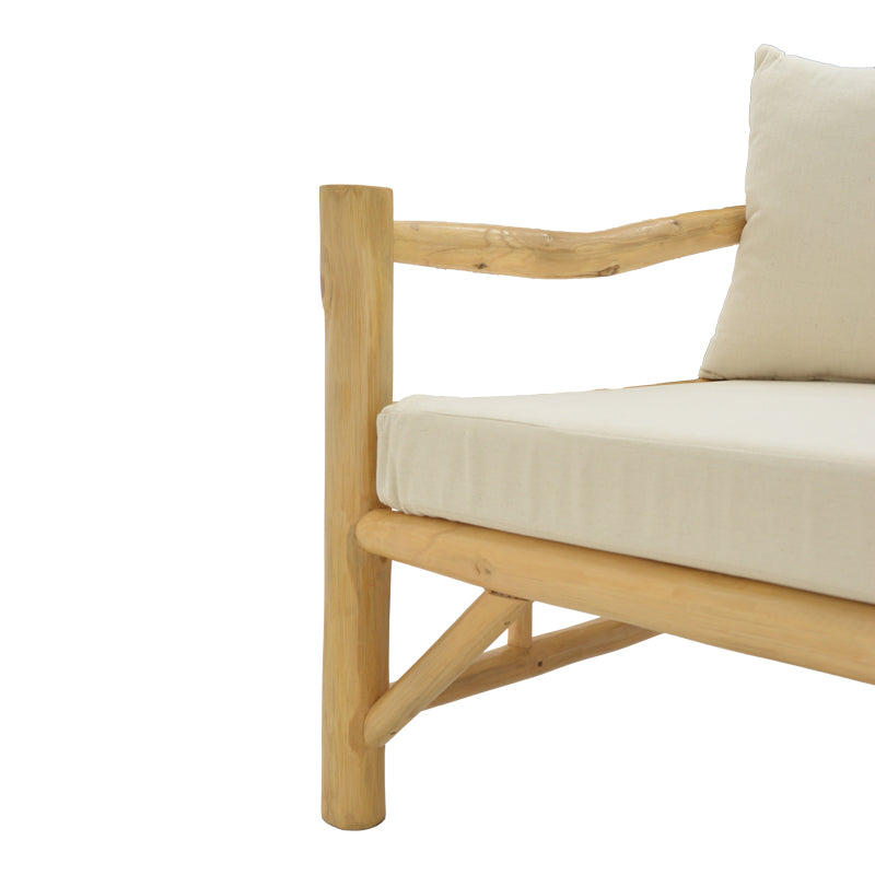 Canapea de gradina Roziana Boho, Natural, 210x100x80 cm, foto produs 6