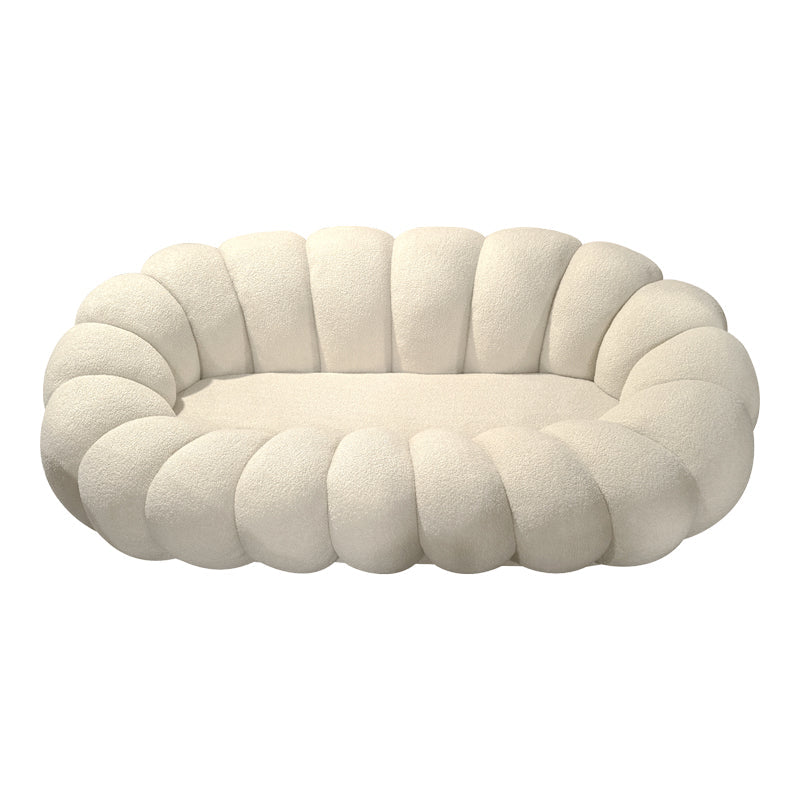 Canapea cu funcție Embrace, Țesătură bouclé, roz, 180x105x65 cm - Bej
