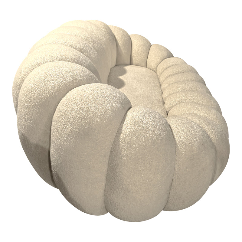 Canapea cu funcție Embrace, Țesătură bouclé, roz, 180x105x65 cm - Bej