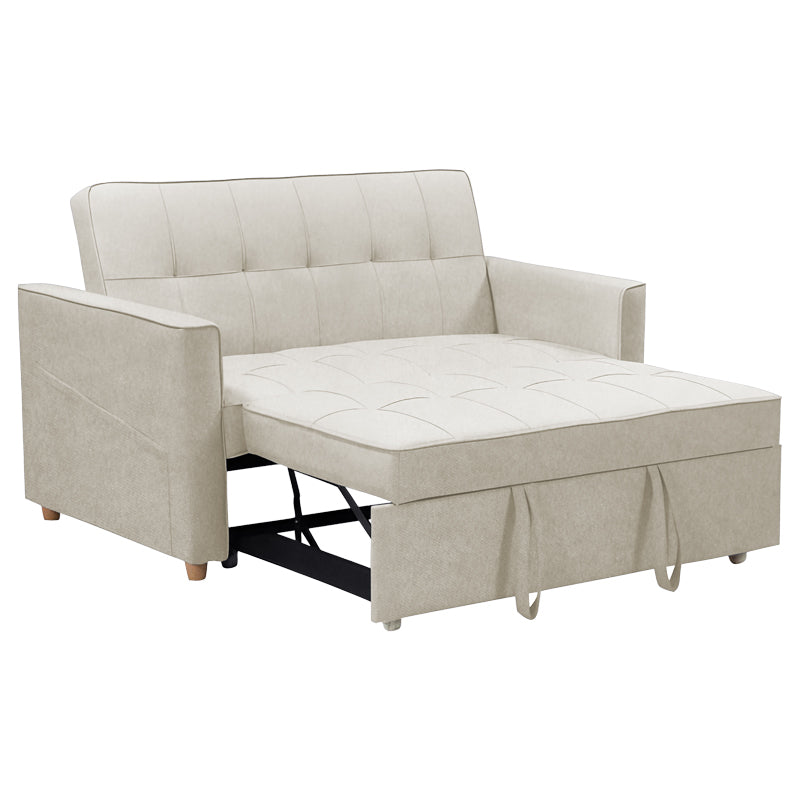 Canapea extensibila 2 locuri Commit, bej-gri, 142x93x46 cm