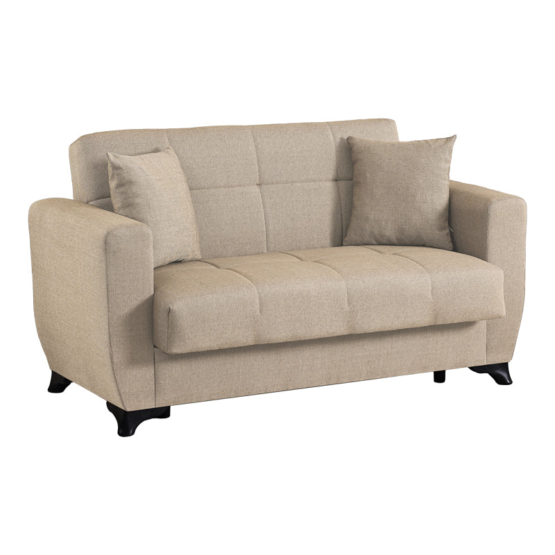 Canapea extensibila 2-seater sofabed Modesto, Stofa, 153x84x86 cm - Crem