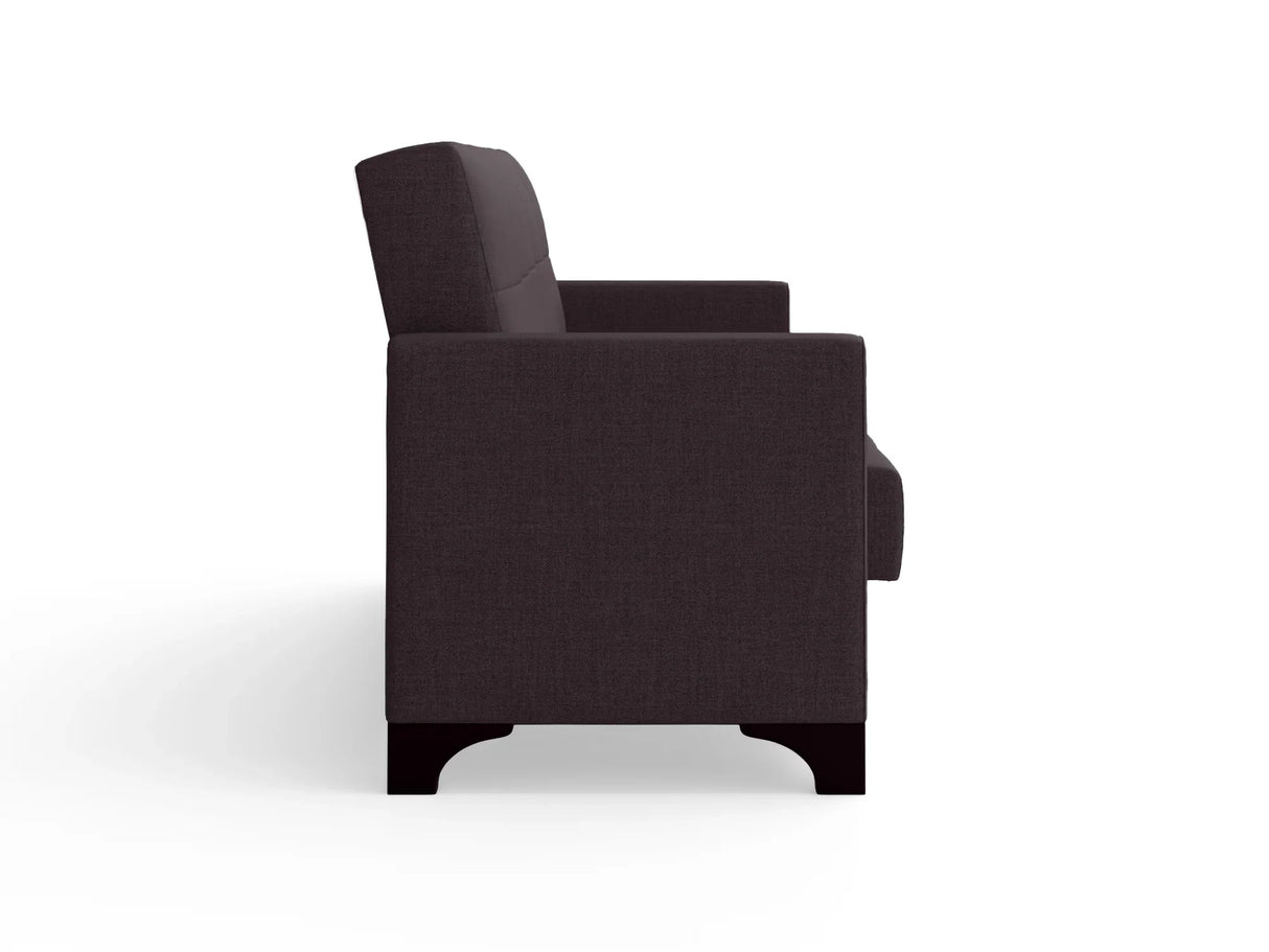 Canapea extensibila 3 locuri Salonika, cu lada de depozitare, Gri, 215x70x95 cm - Gri inchis