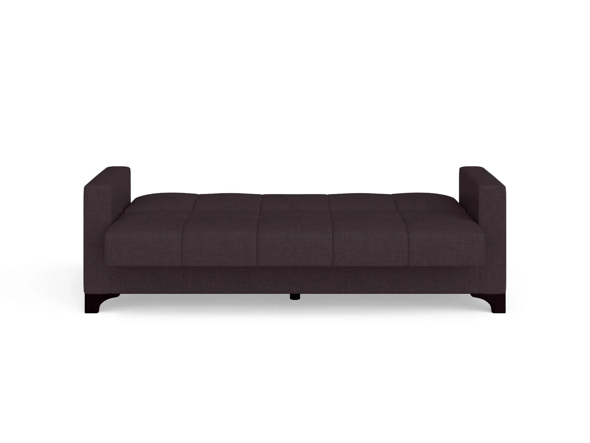 Canapea extensibila 3 locuri Salonika, cu lada de depozitare, Gri, 215x70x95 cm - Gri inchis