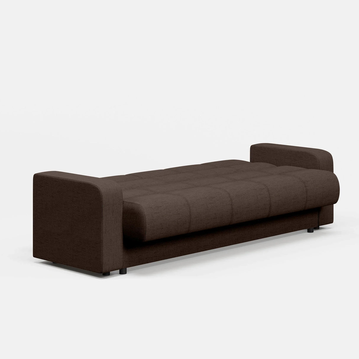 Canapea extensibila 3 locuri Thassos cu lada de depozitare, Bej - Maro, 220x70x90 cm - Maro