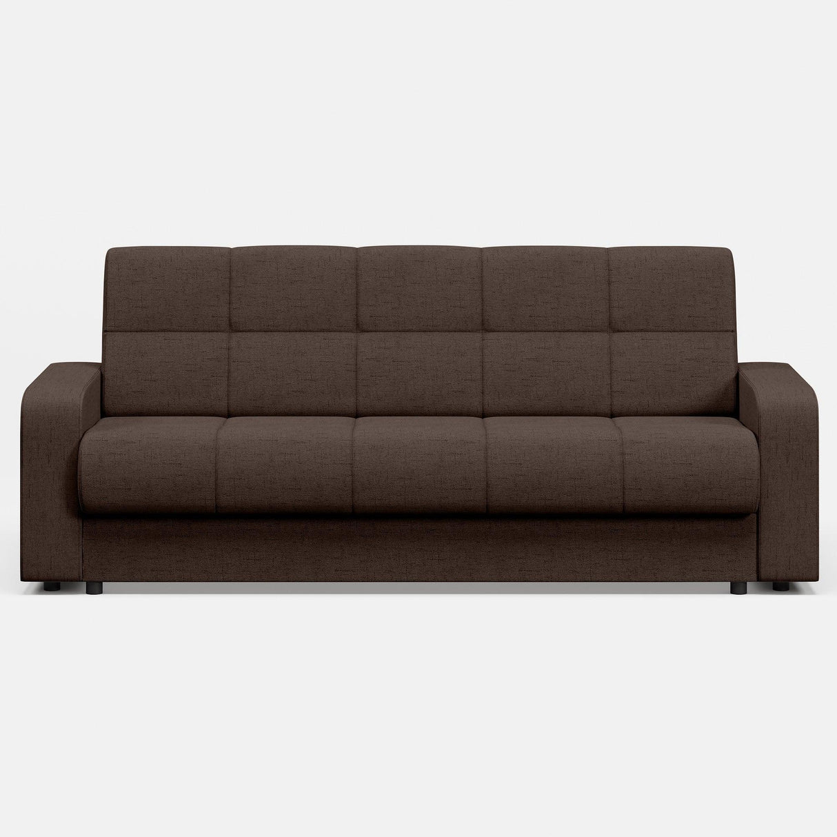 Canapea extensibila 3 locuri Thassos cu lada de depozitare, Bej - Maro, 220x70x90 cm - Maro