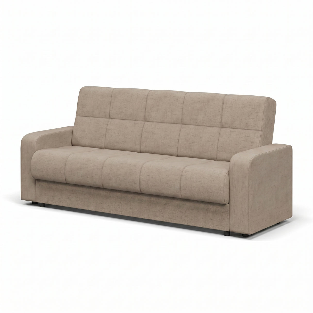 Canapea extensibila 3 locuri Thassos cu lada de depozitare, Bej - Maro, 220x70x90 cm - Bej
