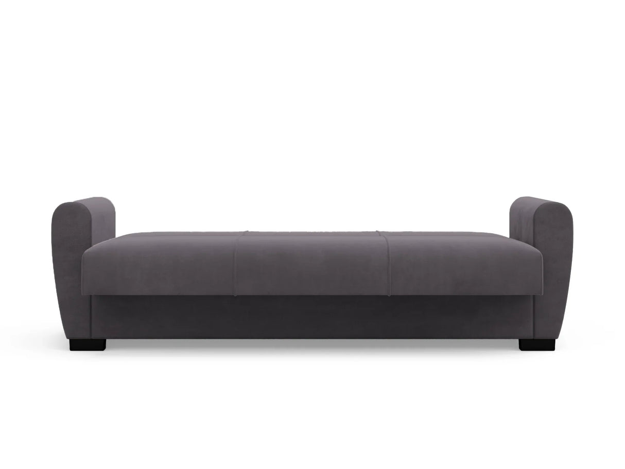 Canapea Extensibilă 3 locuri Valencia, cu ladă de depozitare, Bej - Gri, 220x68x90 cm - Gri