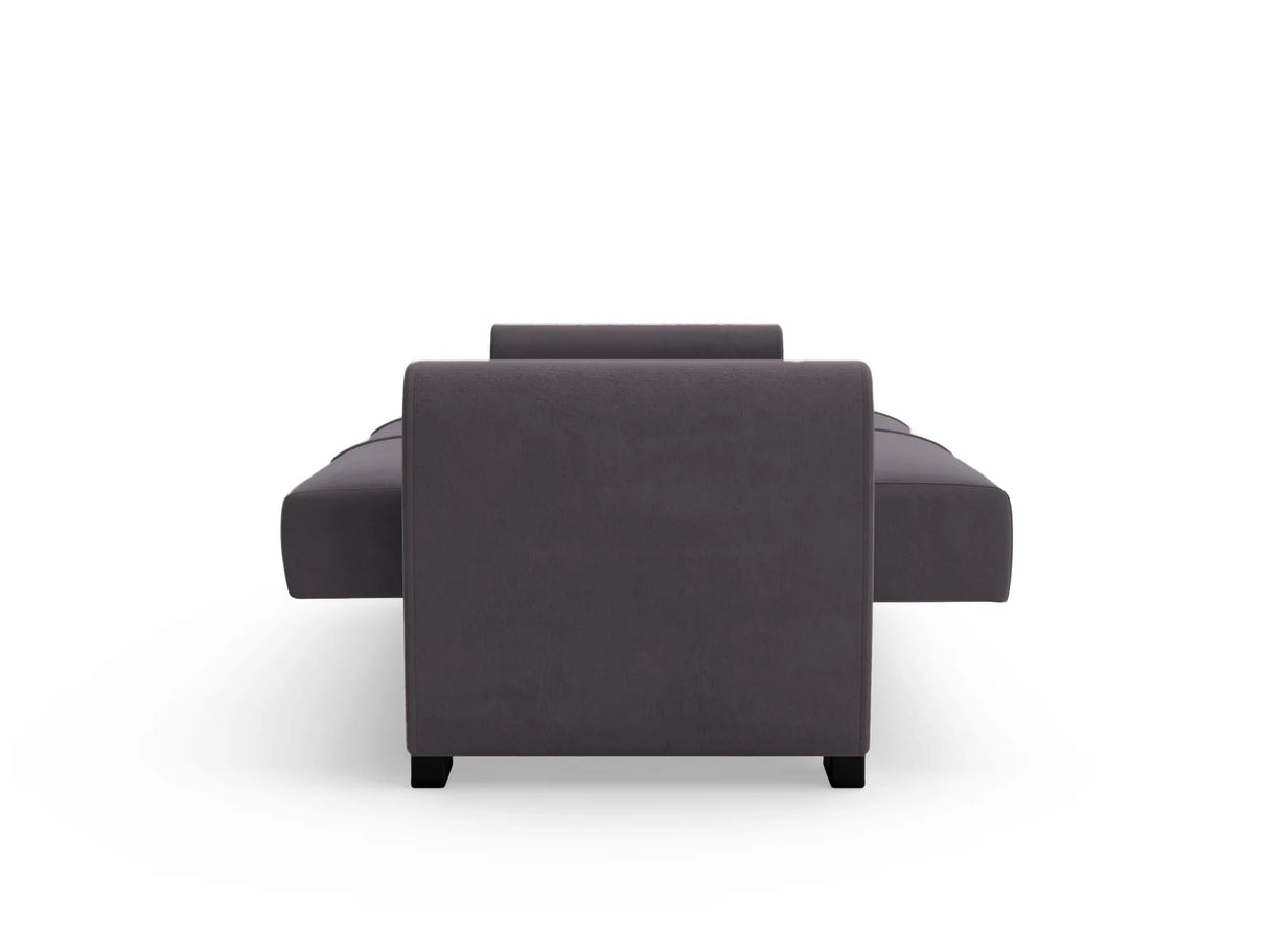 Canapea Extensibilă 3 locuri Valencia, cu ladă de depozitare, Bej - Gri, 220x68x90 cm - Gri