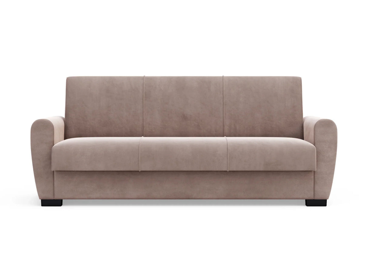 Canapea Extensibilă 3 locuri Valencia, cu ladă de depozitare, Bej - Gri, 220x68x90 cm - Bej
