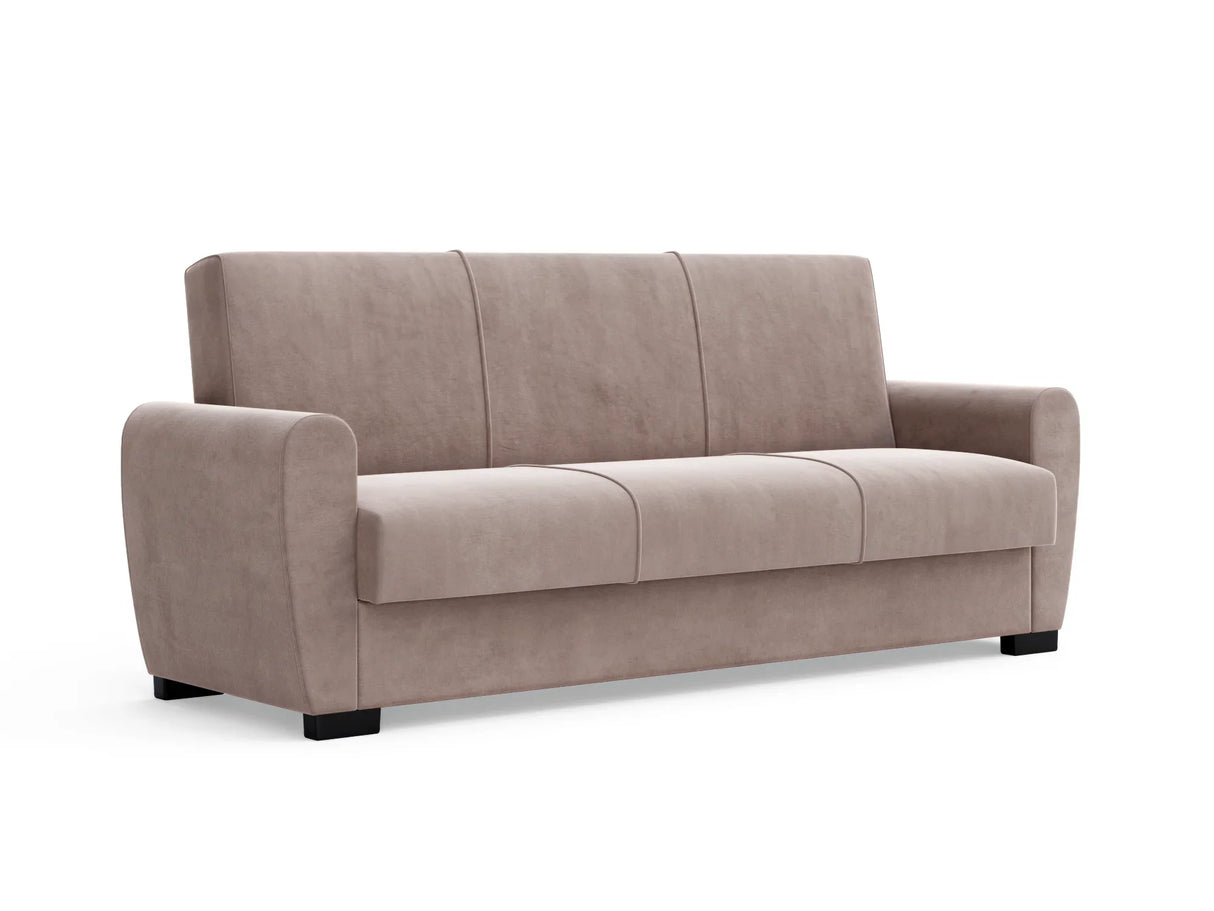 Canapea Extensibilă 3 locuri Valencia, cu ladă de depozitare, Bej - Gri, 220x68x90 cm - Bej