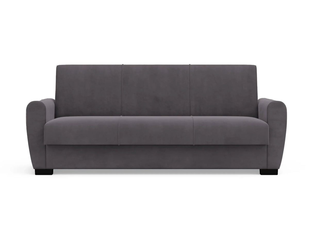Canapea Extensibilă 3 locuri Valencia, cu ladă de depozitare, Bej - Gri, 220x68x90 cm - Gri