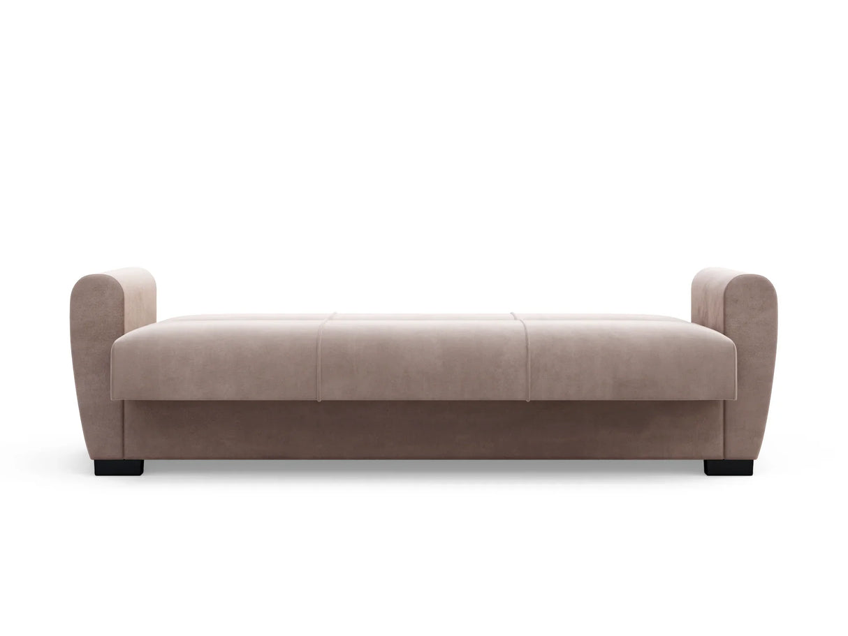 Canapea Extensibilă 3 locuri Valencia, cu ladă de depozitare, Bej - Gri, 220x68x90 cm - Bej