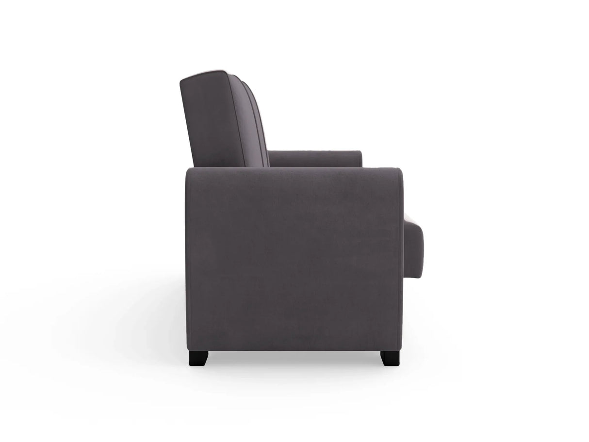 Canapea Extensibilă 3 locuri Valencia, cu ladă de depozitare, Bej - Gri, 220x68x90 cm - Gri