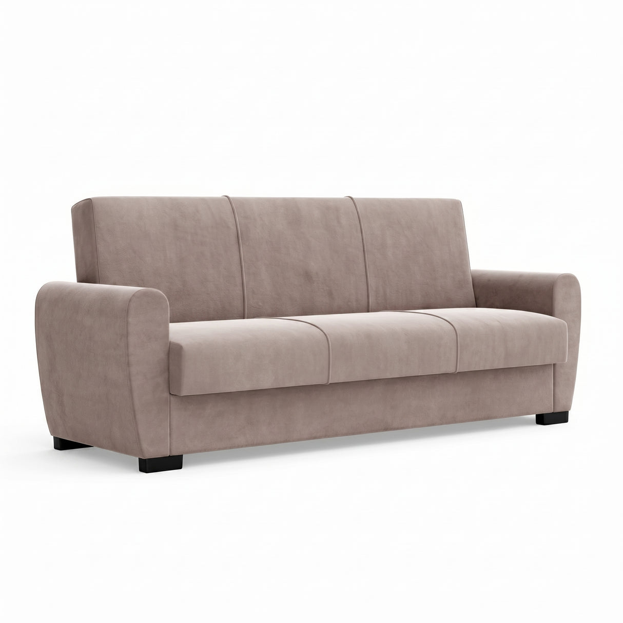 Canapea Extensibilă 3 locuri Valencia, cu ladă de depozitare, Bej - Gri, 220x68x90 cm - Bej