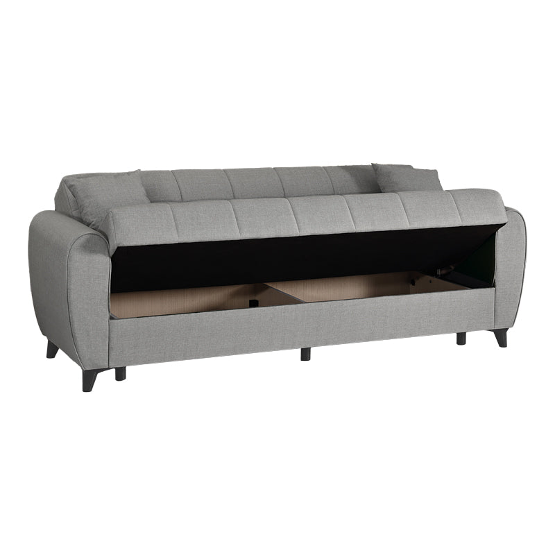 Canapea extensibila 3-seater sofabed Lincoln, Stofa, 226x84x93 cm - Gri