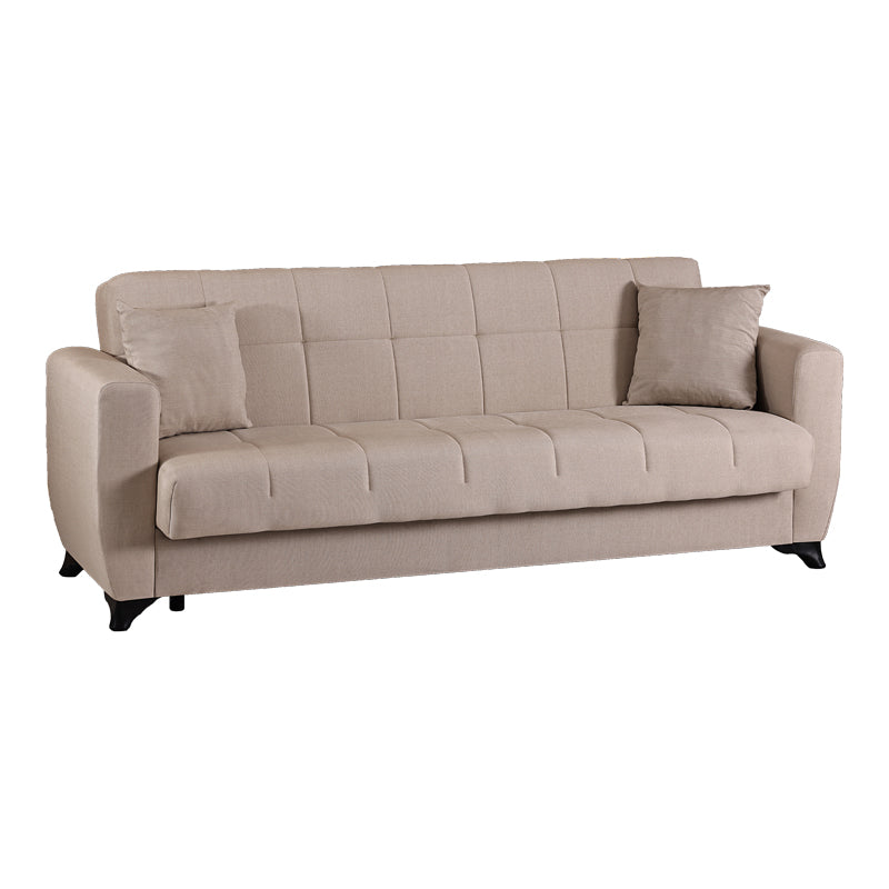 Canapea extensibila 3-seater sofabed Modesto, Stofa, 213x84x86 cm - Crem