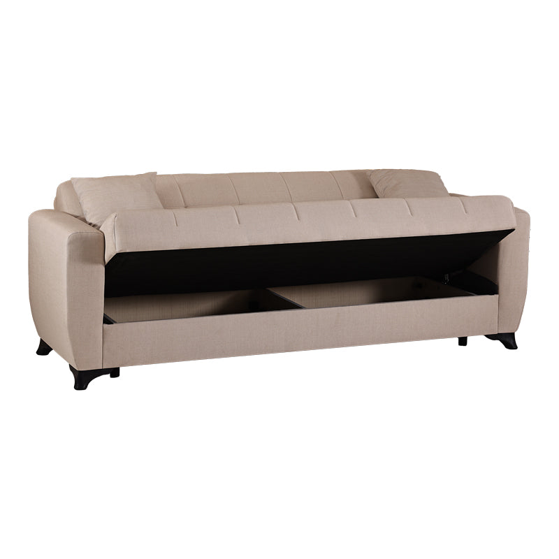 Canapea extensibila 3-seater sofabed Modesto, Stofa, 213x84x86 cm - Crem