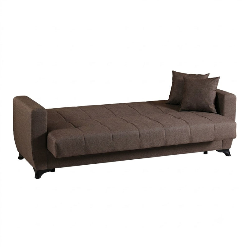 Canapea extensibila 3-seater sofabed Modesto, Stofa, 213x84x86 cm - Maro