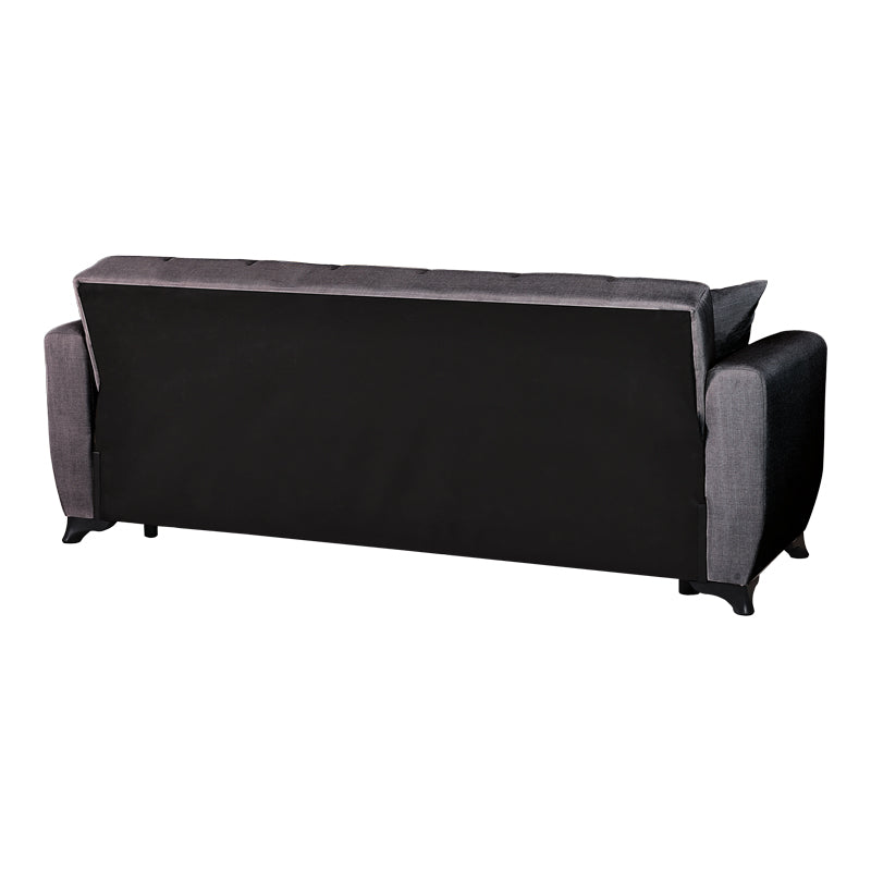 Canapea extensibila 3-seater sofabed Modesto, Stofa, 213x84x86 cm - Negru