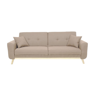 Canapea extensibila Carmelo - stofa, bej, 214x80x86 cm, imagine suplimentara