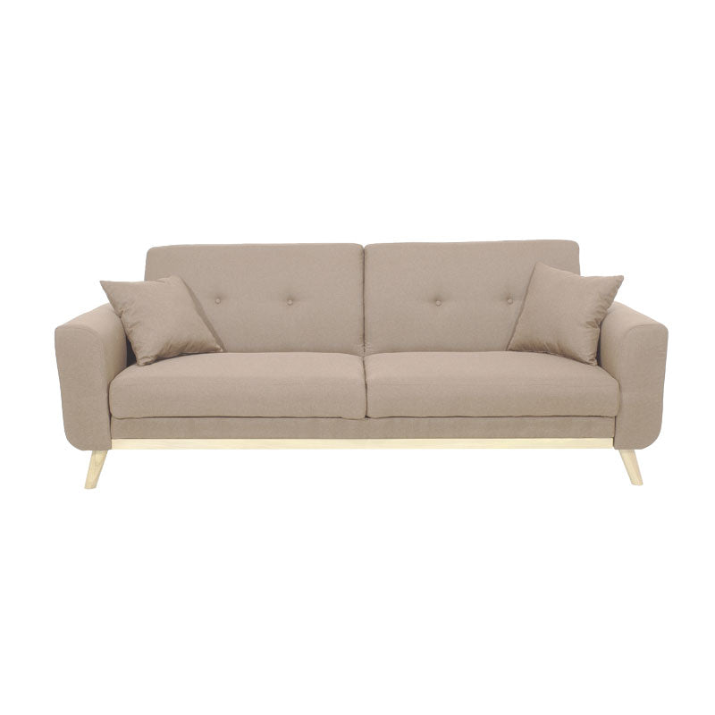 Canapea extensibila Carmelo - stofa, bej, 214x80x86 cm, imagine suplimentara