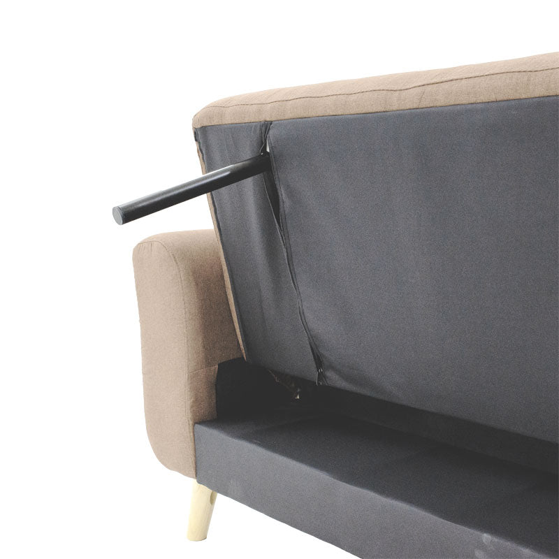 Canapea extensibila Carmelo - stofa, bej, 214x80x86 cm, foto produs