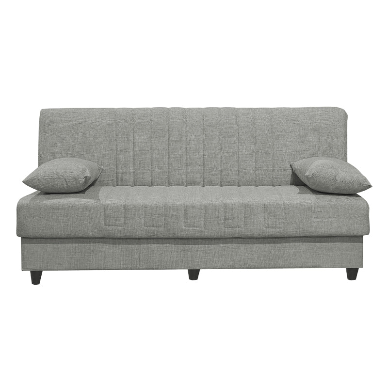 Canapea extensibila cu 3 locuri Romina cu spatiu de depozitare, 190x85x90 cm - Gri Deschis