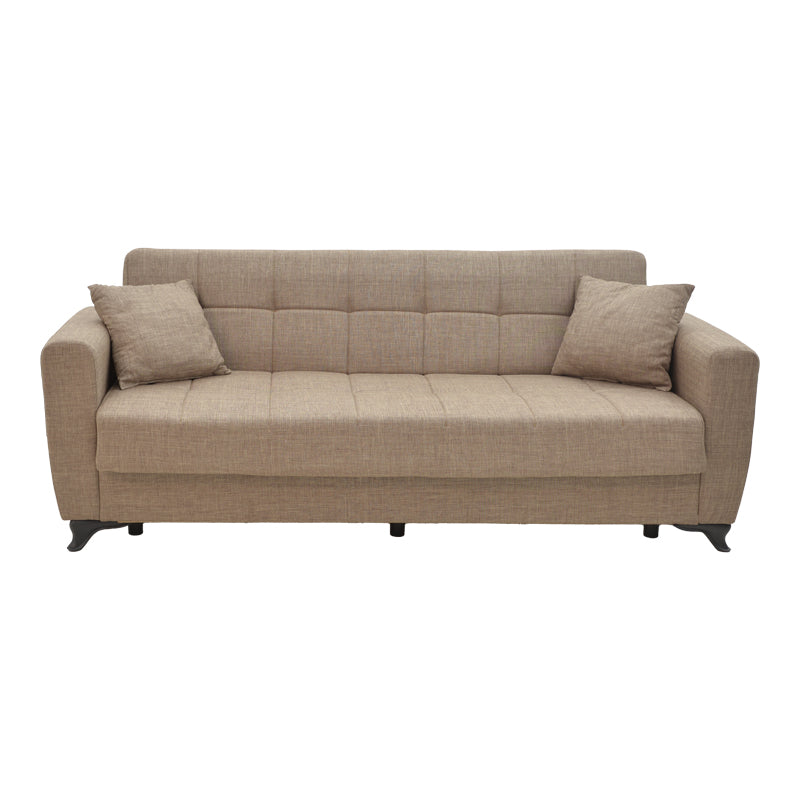 Canapea extensibila Modesto cu 3 locuri si lada de depozitare, Bej, 215x85x80 cm, detaliu produs