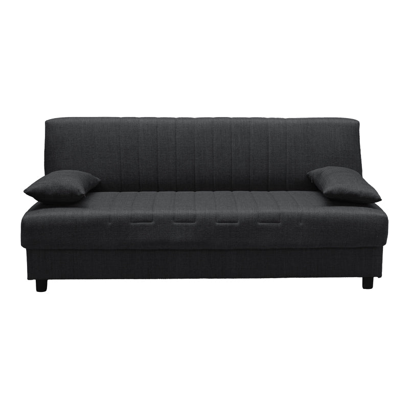 Canapea extensibila Romina, 3 locuri, cu spatiu de depozitare, Stofa, 180x75x85 cm - Gri