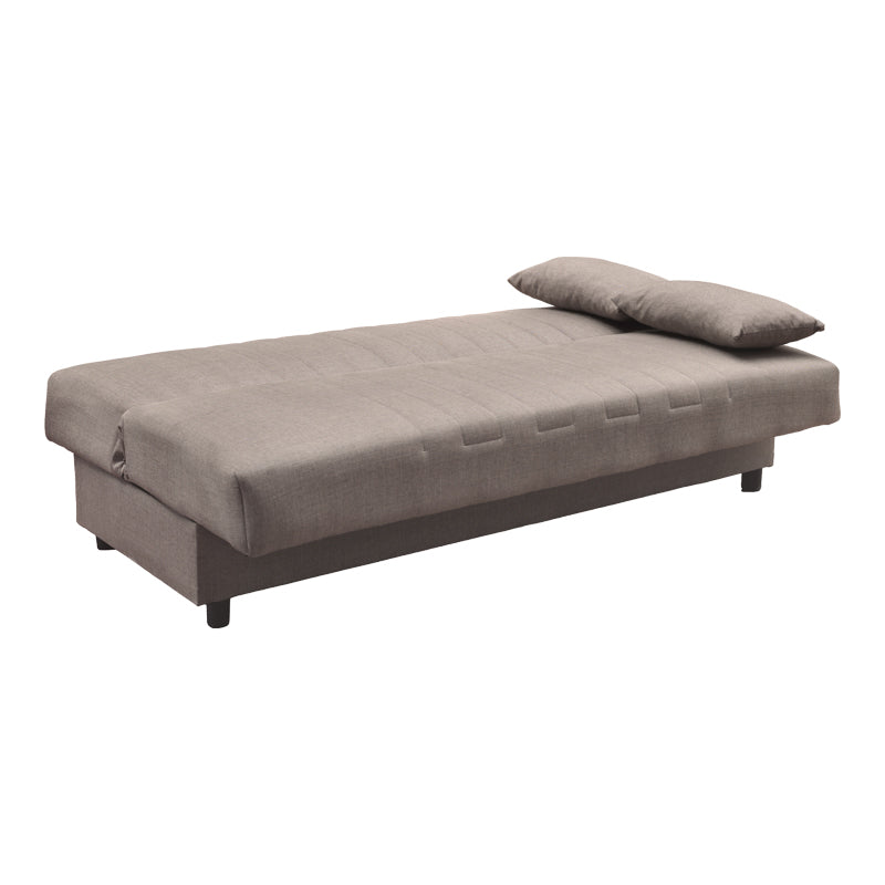 Canapea extensibila Romina, 3 locuri, cu spatiu de depozitare, Stofa, 180x75x85 cm - Maro