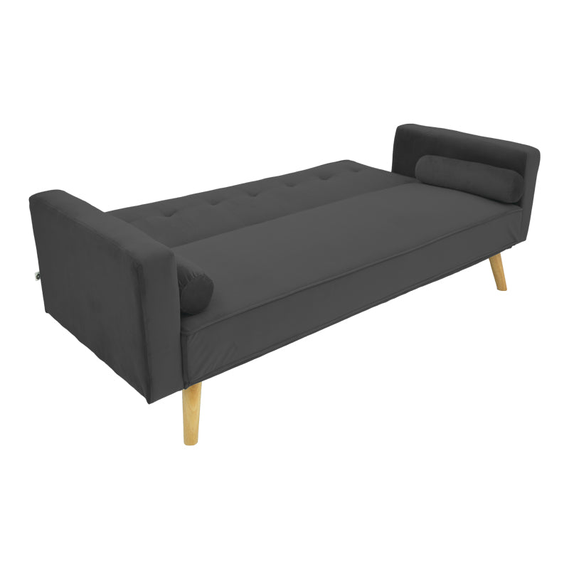 Canapea extensibila Success tesatura catifea 3 locuri, antracit, 190x80x84 cm - Antracit