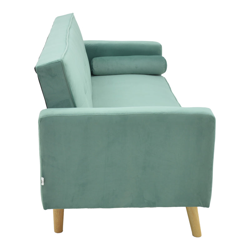 Canapea extensibila Success tesatura catifea 3 locuri, antracit, 190x80x84 cm - Verde