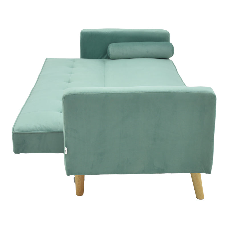 Canapea extensibila Success tesatura catifea 3 locuri, antracit, 190x80x84 cm - Verde