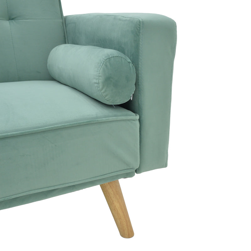 Canapea extensibila Success tesatura catifea 3 locuri, antracit, 190x80x84 cm - Verde