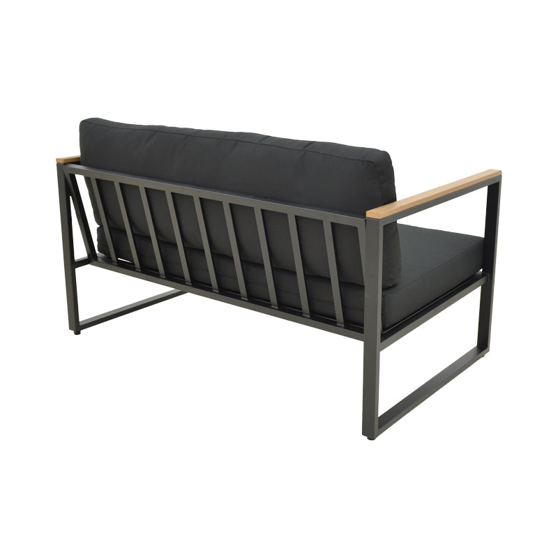 Canapea Two-seater sofa Aurelio, Negru, 130x74x63 cm