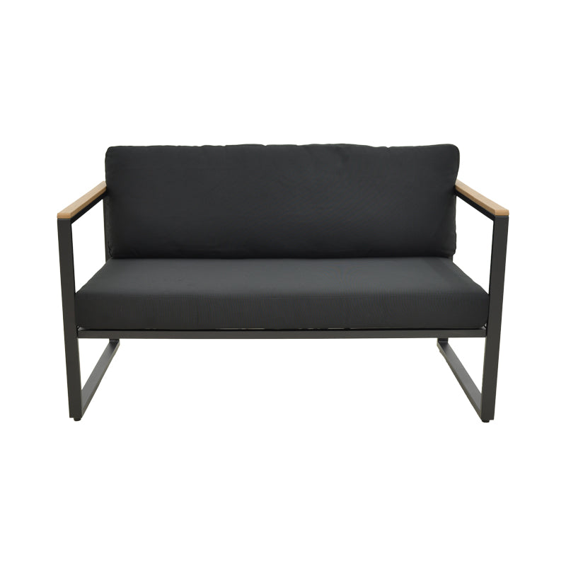 Canapea Two-seater sofa Aurelio, Negru, 130x74x63 cm
