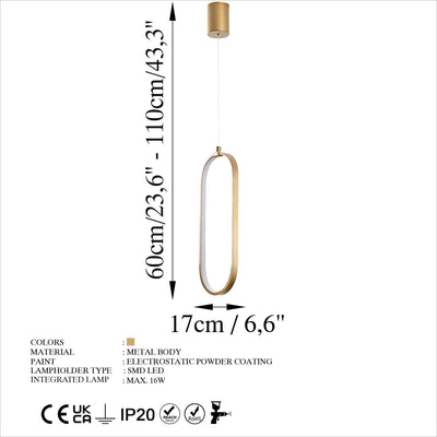 Candelabru Can - 13561, Auriu