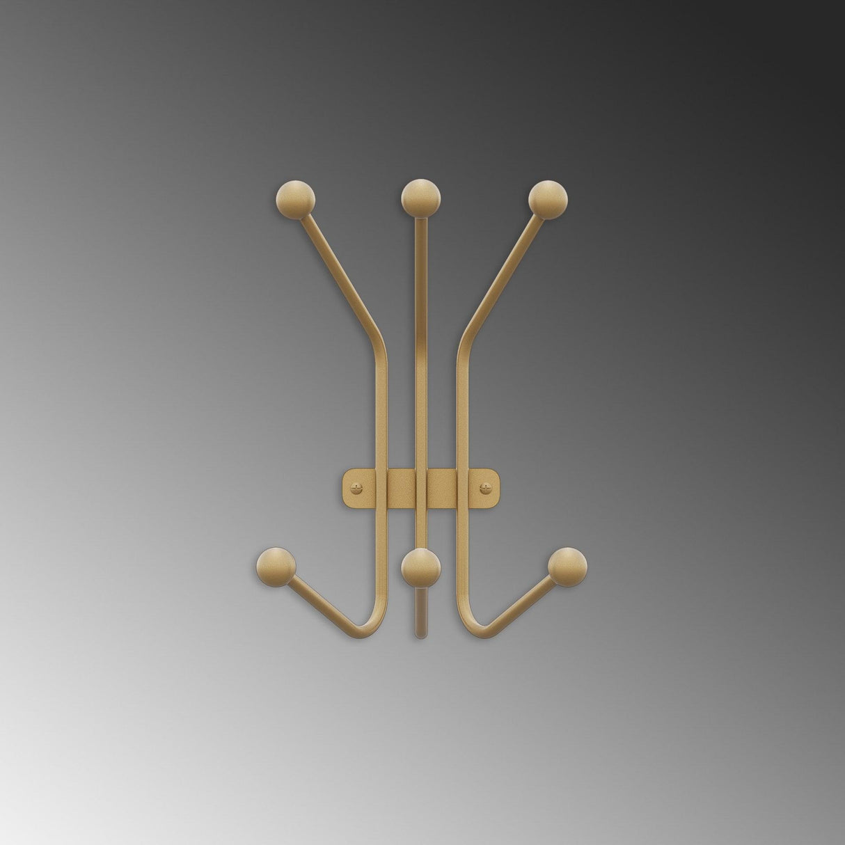 Cârlig de perete metalic Ant-A, Aur, 13x30x23 cm