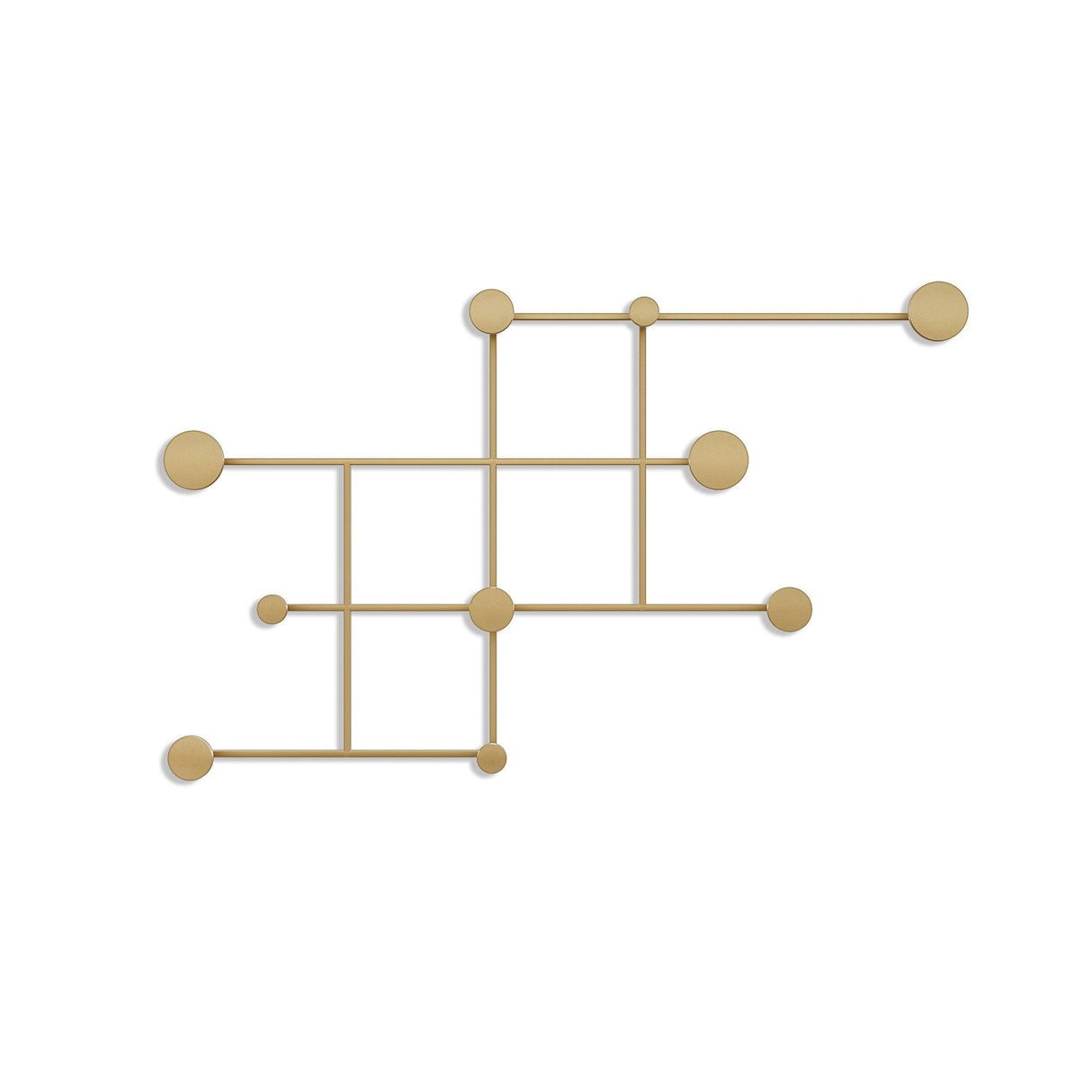 Cârlig de perete metalic Fatara-A, Aur, 10x64x112 cm