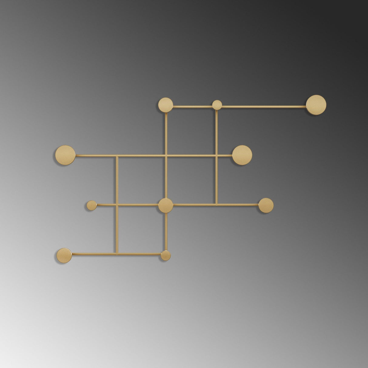 Cârlig de perete metalic Fatara-A, Aur, 10x64x112 cm