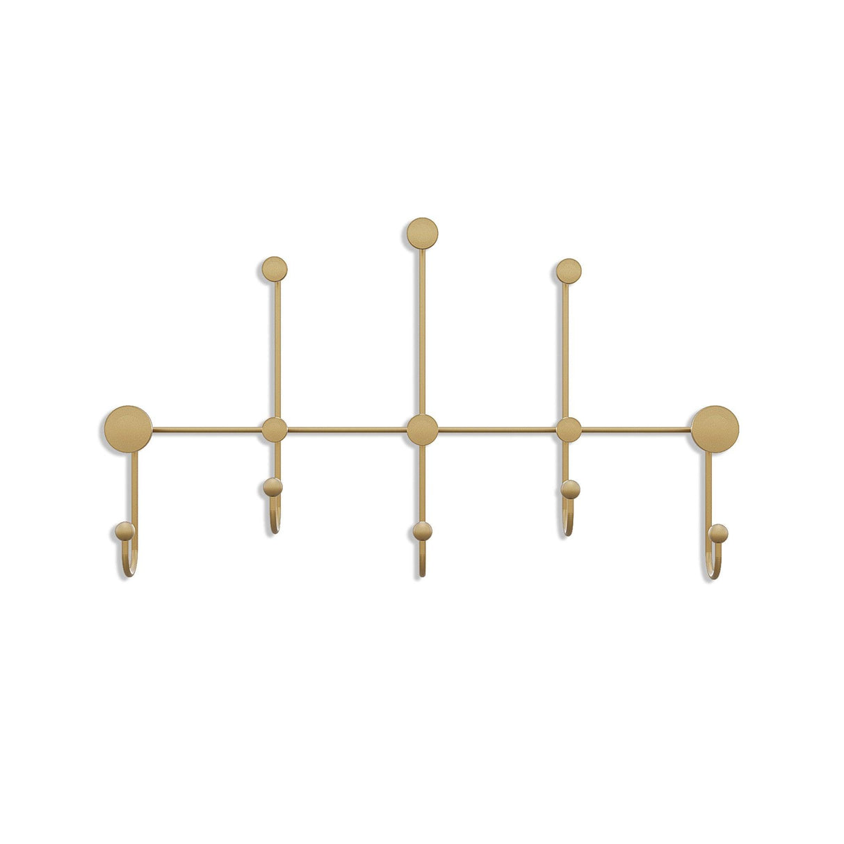 Cârlig de perete metalic Iyon-A, Aur, 10x45x80 cm