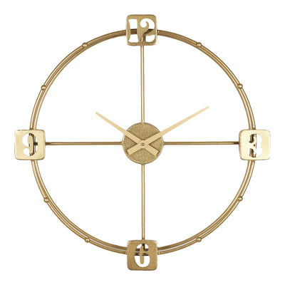 Ceas de perete Hunga metal aurie 60x60 cm
