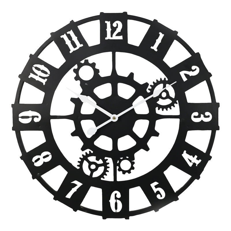Ceas de perete Idanst metal neagra 47x47 cm