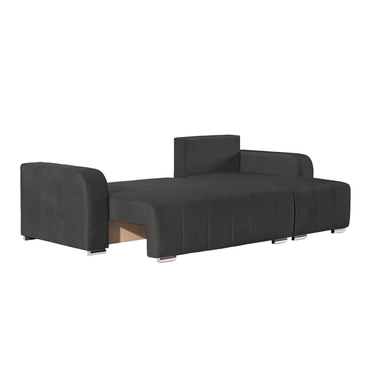 Coltar Extensibil 3 locuri Armando, cu ladă de depozitare, Verde - Gri, 240x147x85 cm - Gri