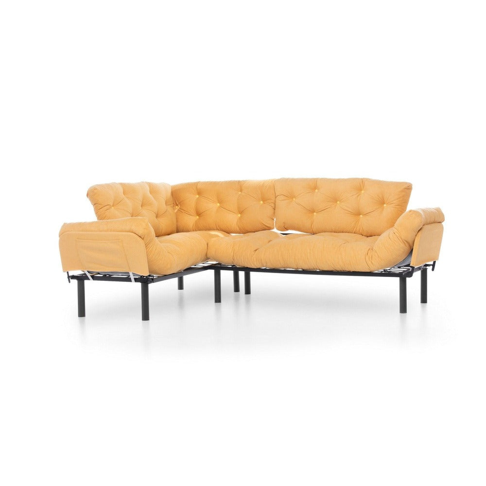 Coltar Extensibil Mocca, Interschimbabil, 100x147x60 cm - Galben