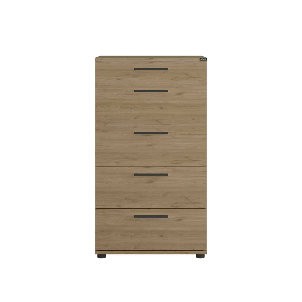 Comoda Adore Trendline cu 5 sertare, Stejar, 60x108x44 cm