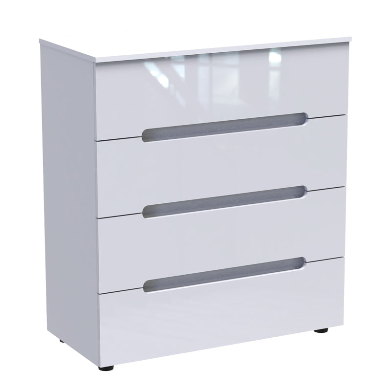 Comoda Afina mdf, alb lucioasa 90x44x101 cm