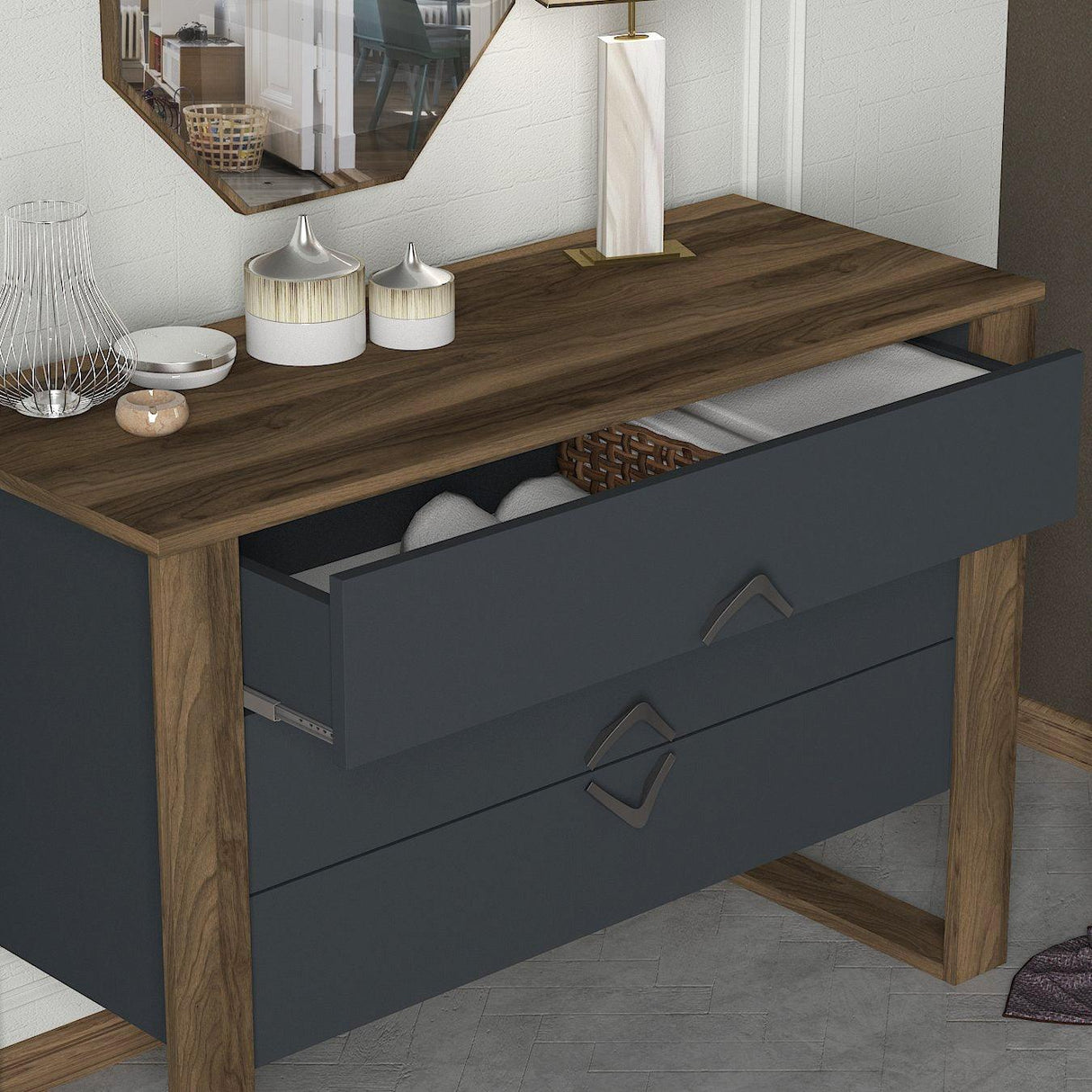 Comoda Bumerang, Nuc, 110x76x44 cm