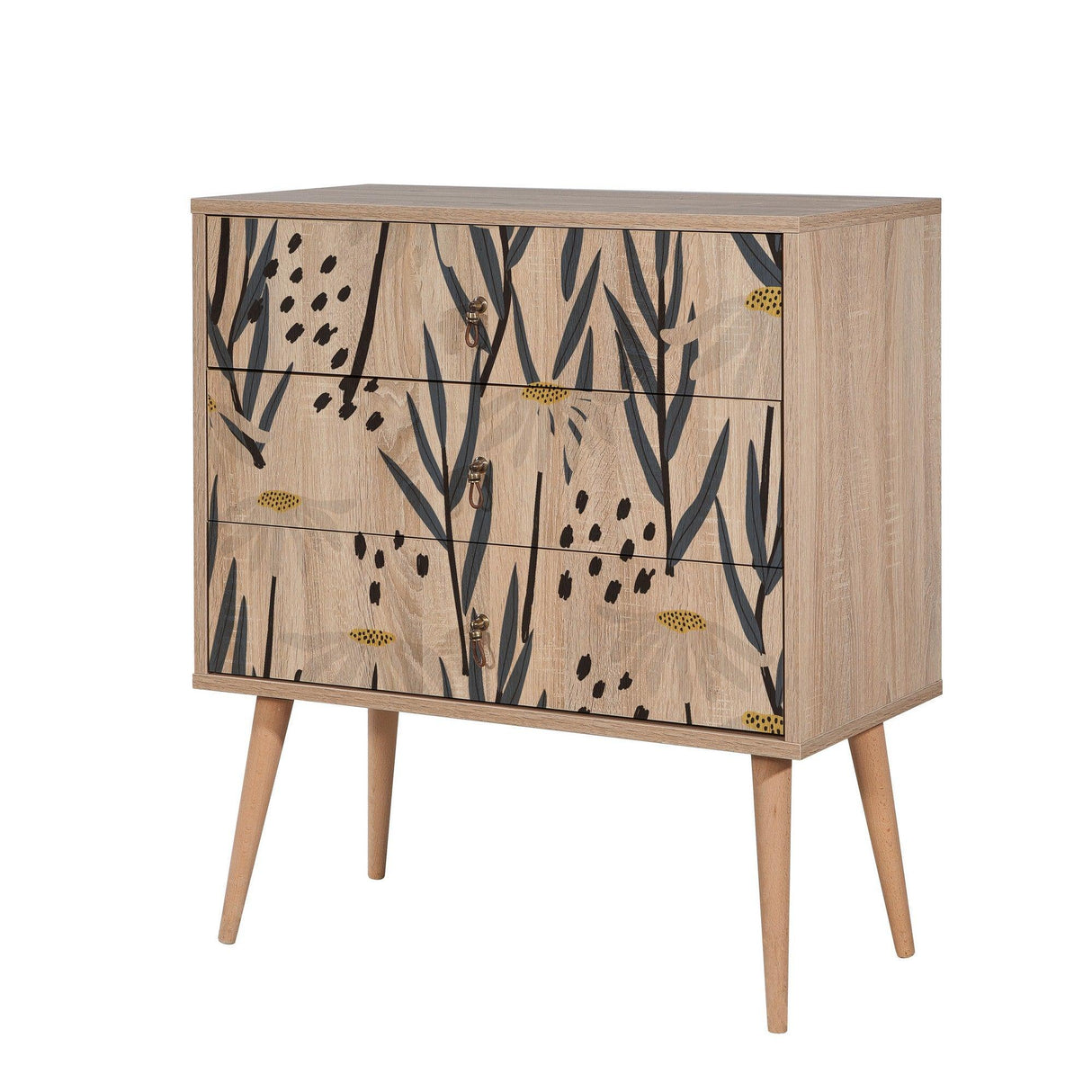 Comoda City Trio Dresser 1, Multicolor, 89x40x80 cm