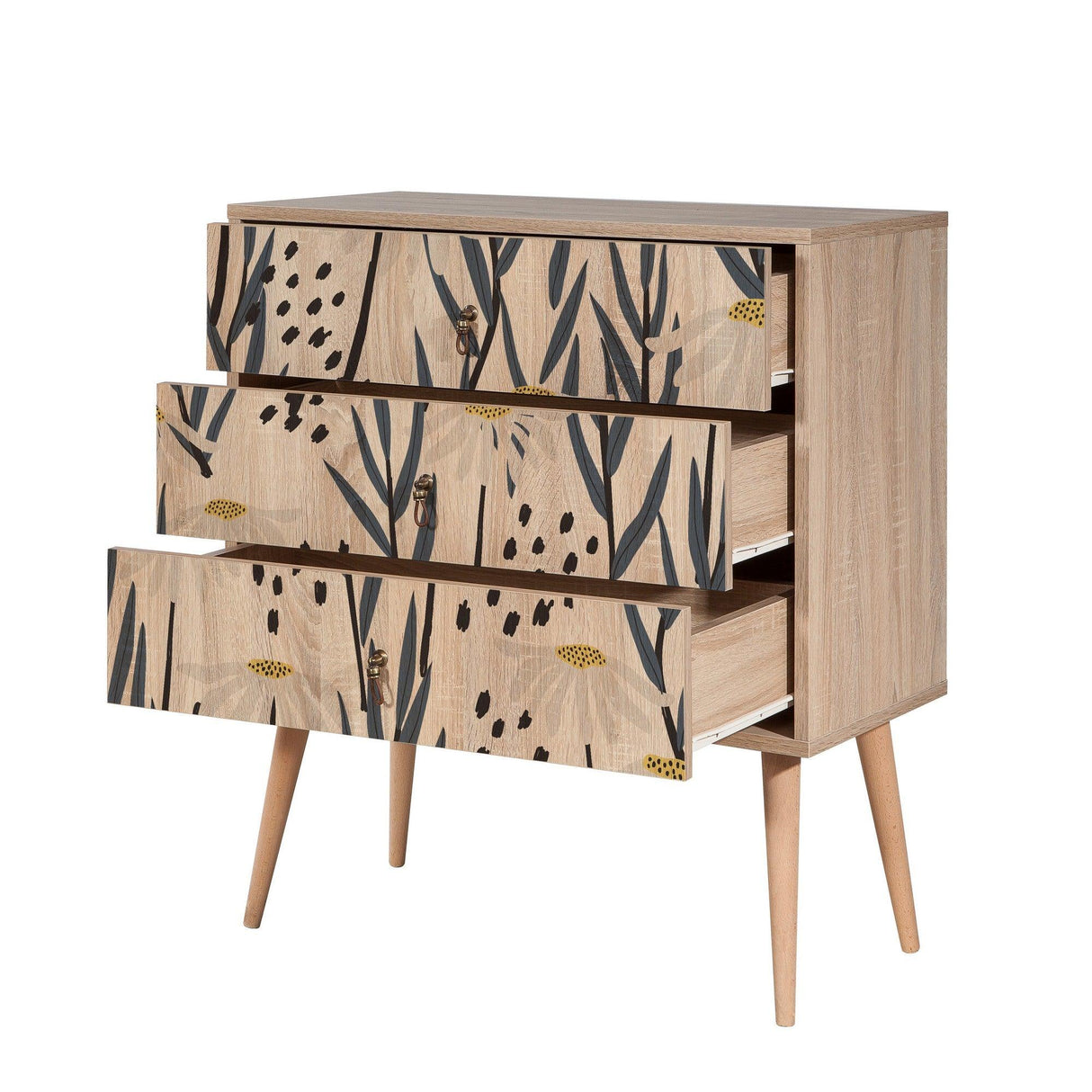 Comoda City Trio Dresser 1, Multicolor, 89x40x80 cm